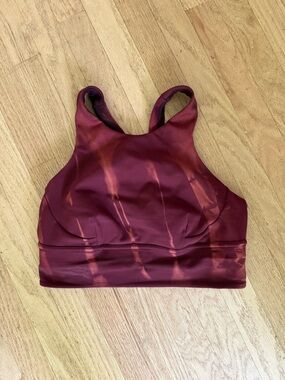 lululemon athletica High Neck Sports Bra in Burgundy Red